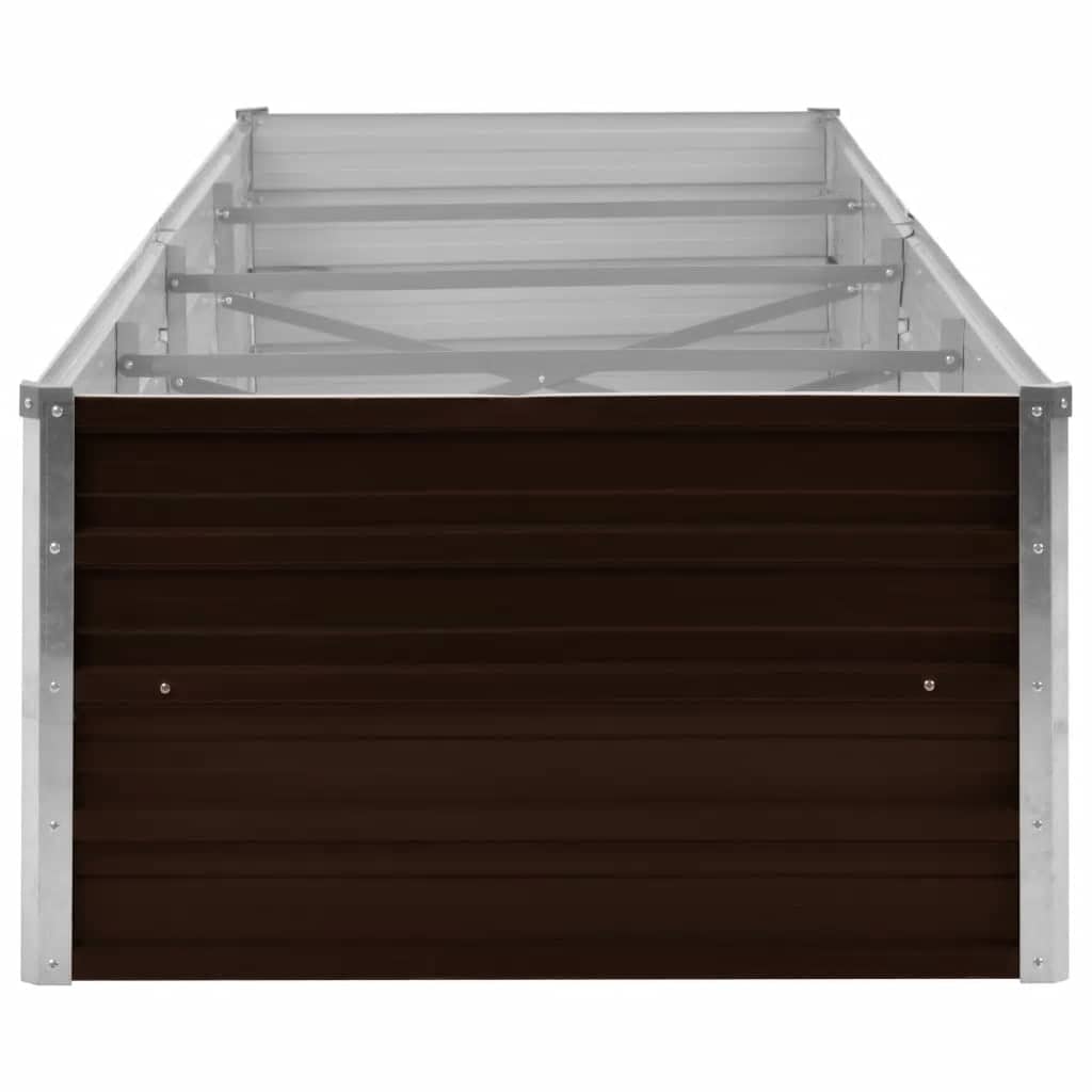 Povišena vrtna gredica smeđa 320 x 80 x 45 cm pocinčani čelik