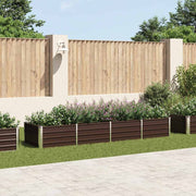 Povišena vrtna gredica smeđa 320 x 80 x 45 cm pocinčani čelik