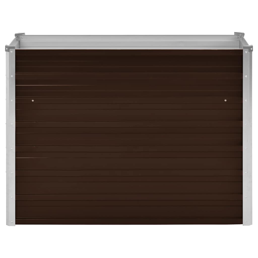 Povišena vrtna gredica smeđa 100 x 40 x 77 cm pocinčani čelik