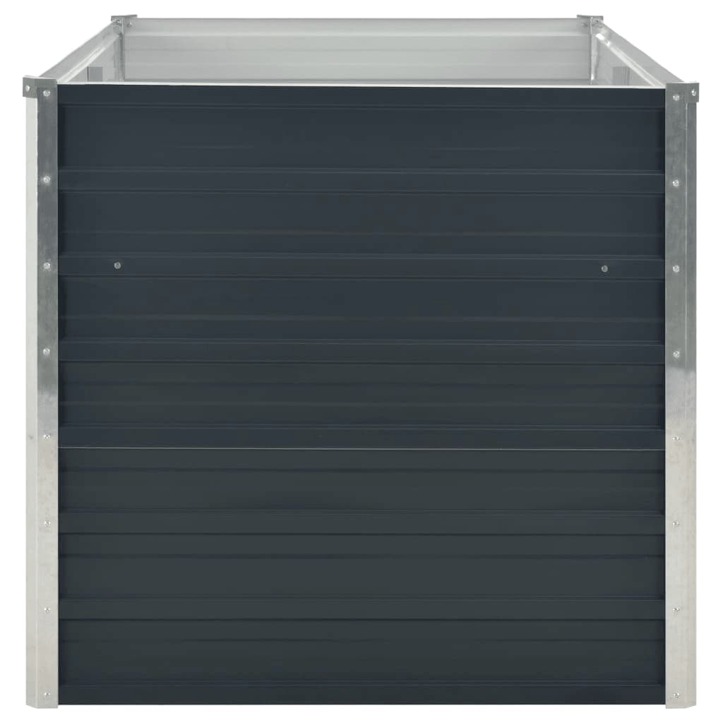 Povišena vrtna gredica antracit 160x80x77 cm pocinčani čelik