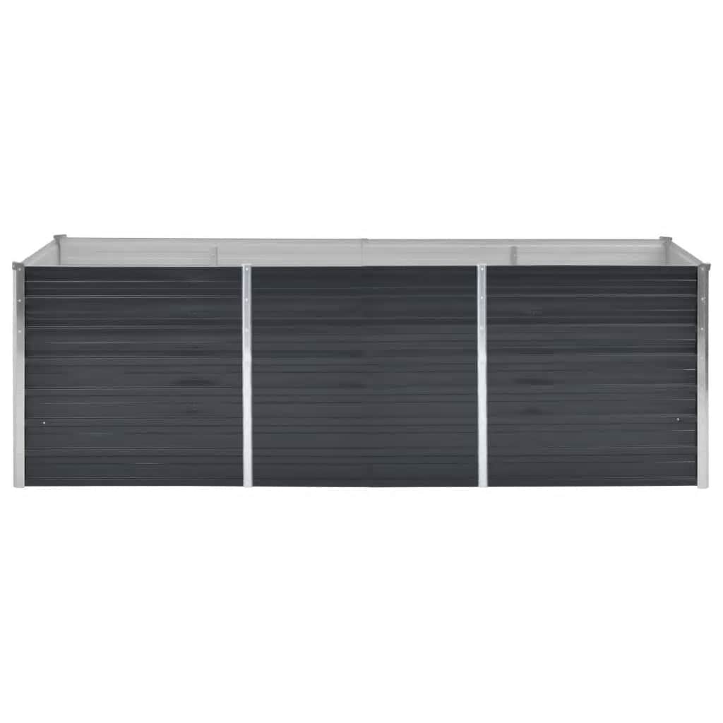 Povišena vrtna gredica antracit 240x80x77 cm pocinčani čelik