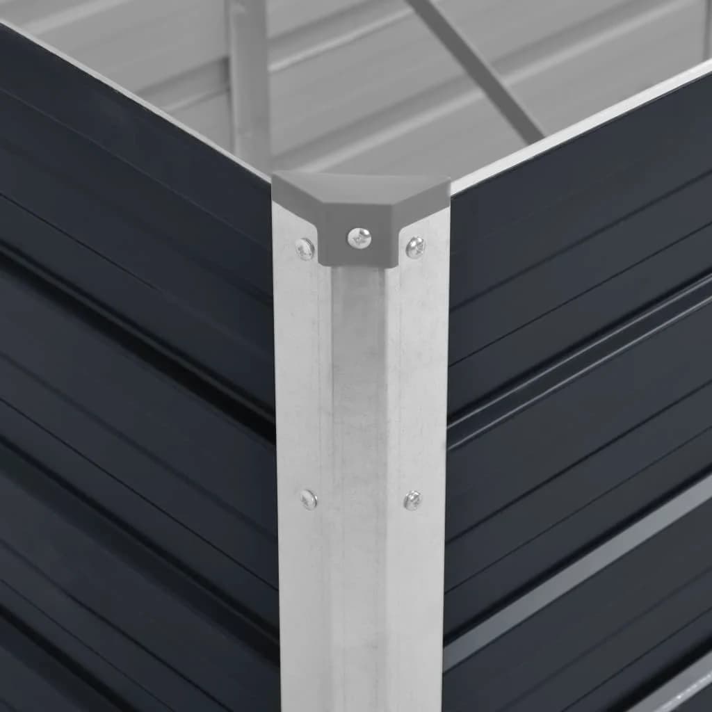 Povišena vrtna gredica antracit 240x80x45 cm pocinčani čelik