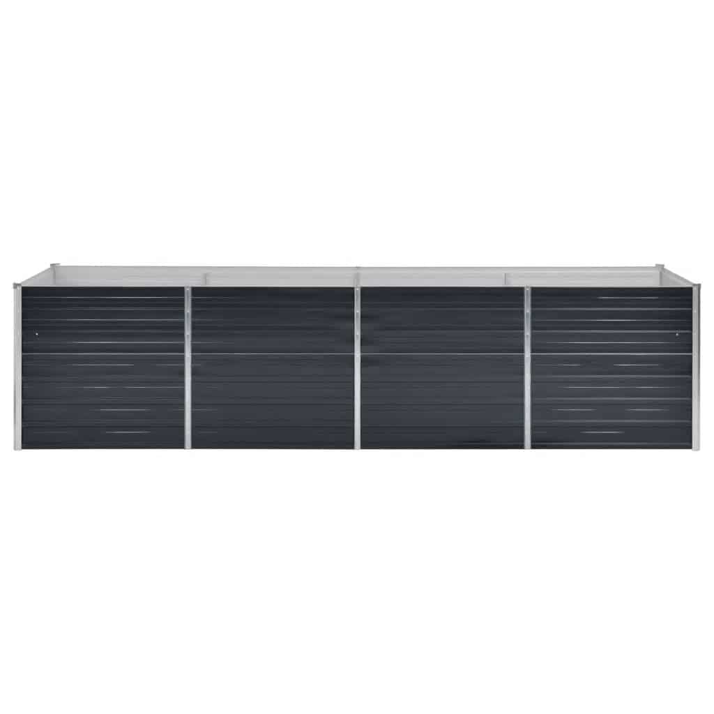 Povišena vrtna gredica antracit 320x80x77 cm pocinčani čelik