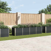 Povišena vrtna gredica antracit 320x80x77 cm pocinčani čelik