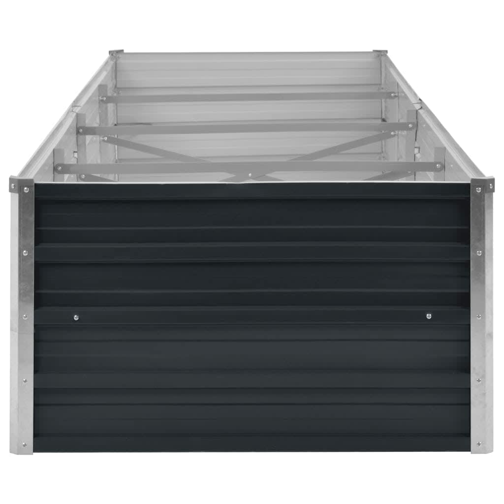 Povišena vrtna gredica antracit 320x80x45 cm pocinčani čelik