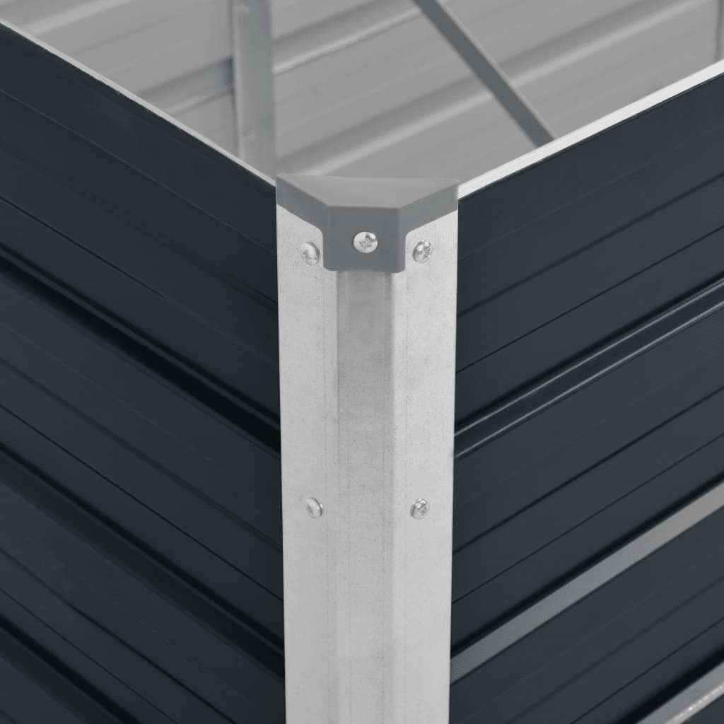 Povišena vrtna gredica antracit 320x80x45 cm pocinčani čelik