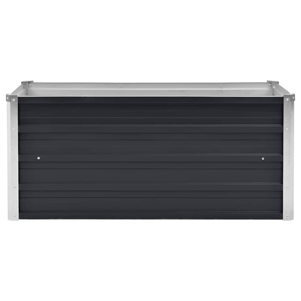 Povišena vrtna gredica antracit 100x40x45 cm pocinčani čelik