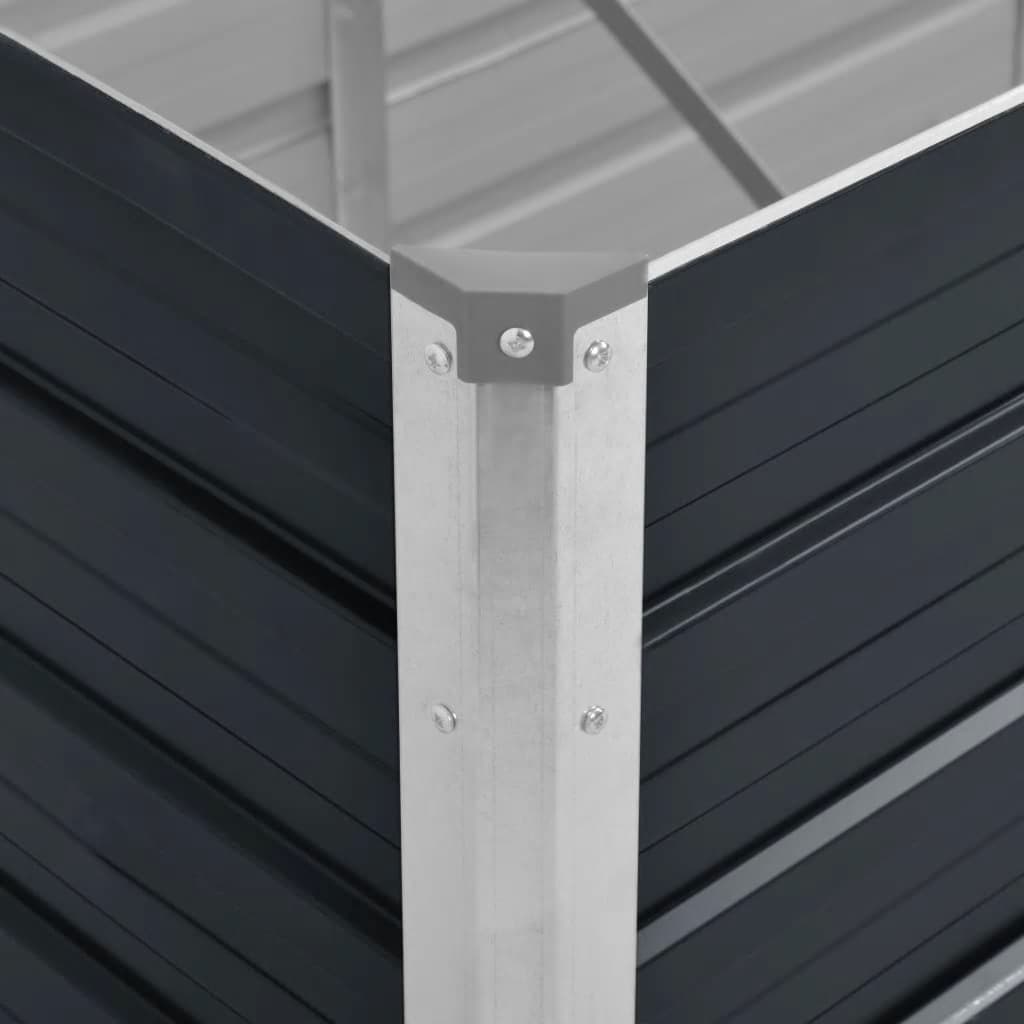 Povišena vrtna gredica antracit 100x40x45 cm pocinčani čelik