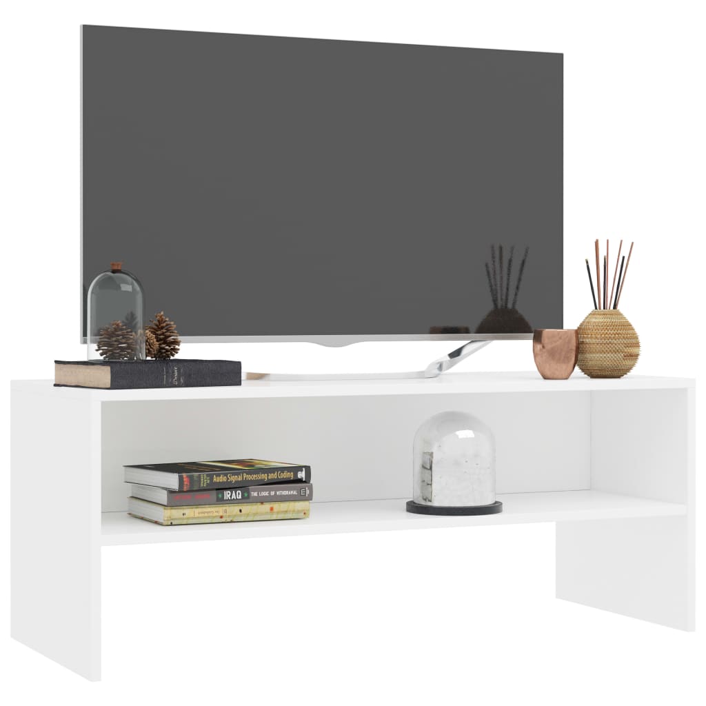 TV ormarić bijeli 100 x 40 x 40 cm konstruirano drvo