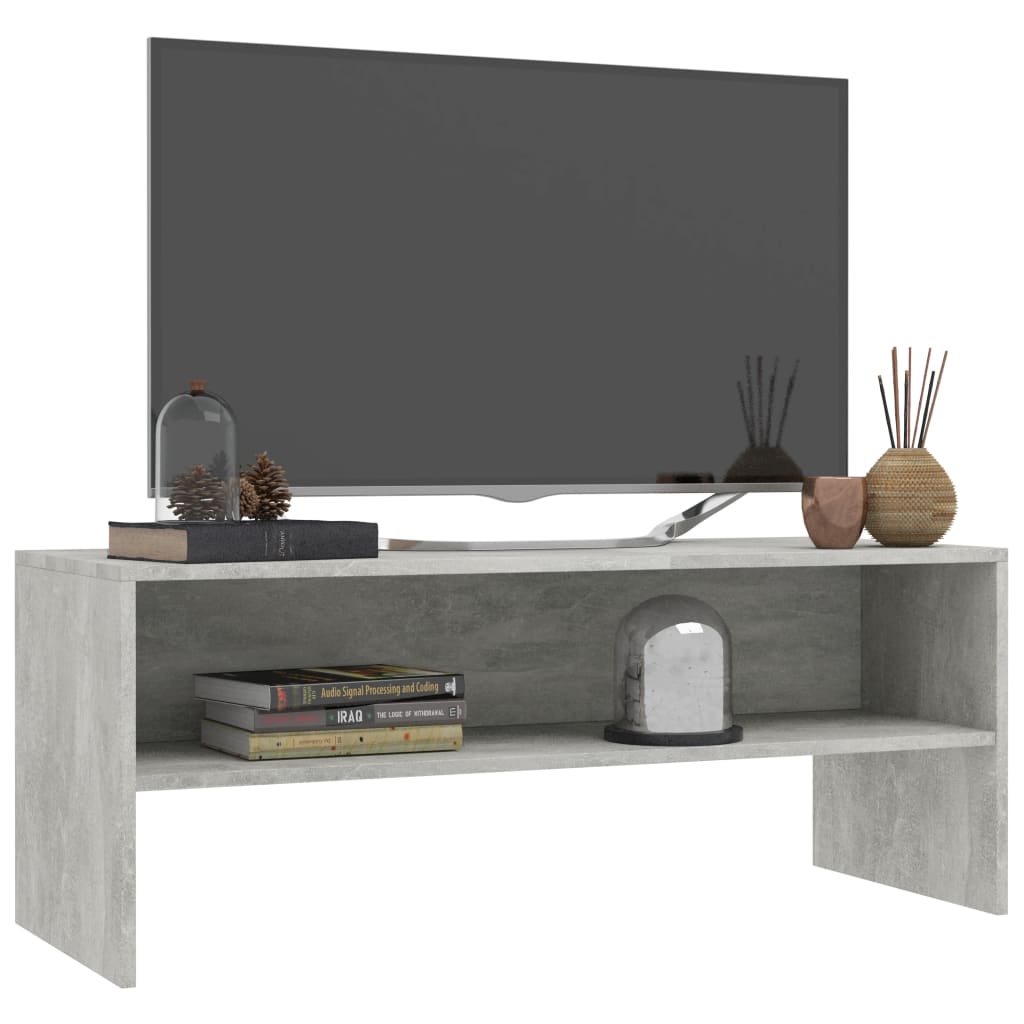 TV ormarić siva boja betona 100 x 40 x 40 cm konstruirano drvo