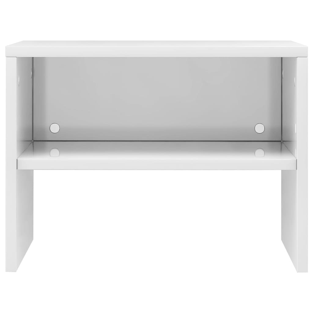 Noćni ormarić 2 kom sjajni bijeli 40x30x30 cm konstruirano drvo