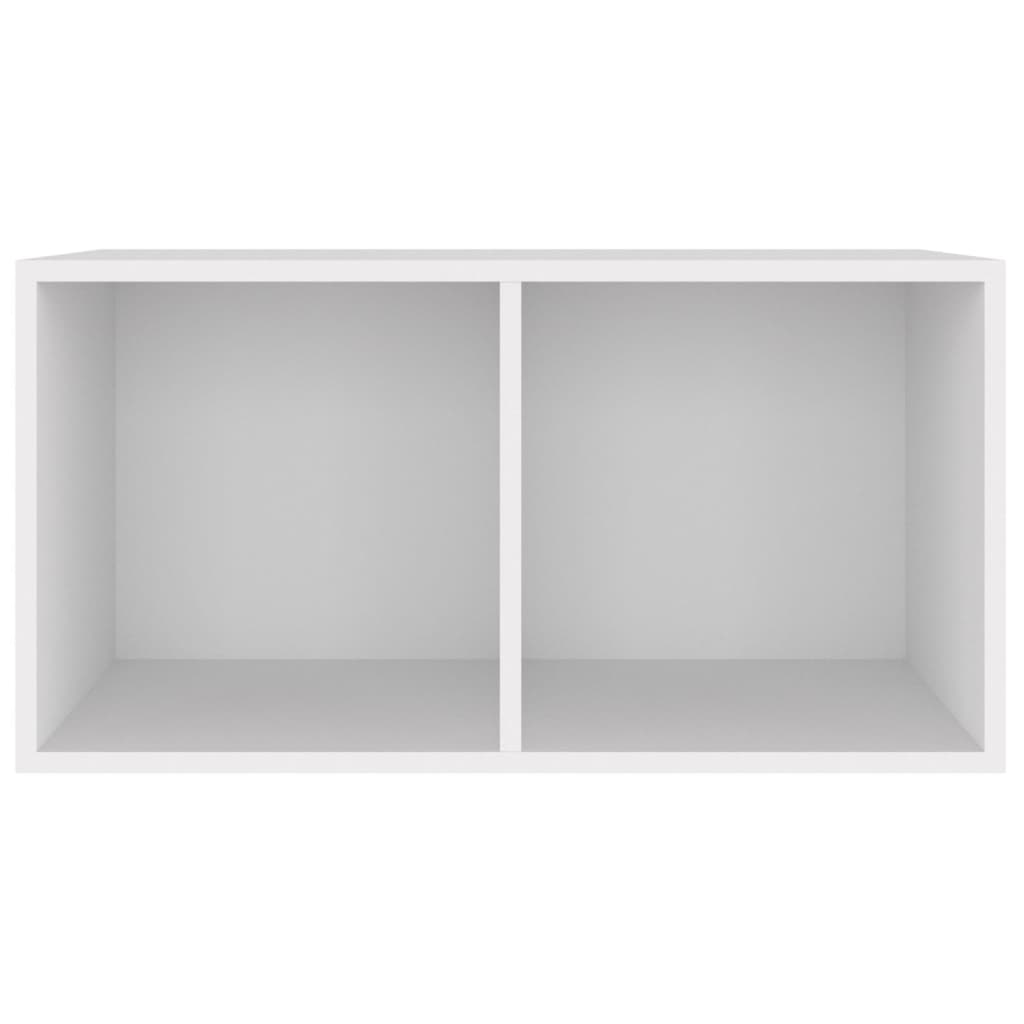 Kutija za pohranu vinilnih ploča bijela 71 x 34 x 36 cm drvena