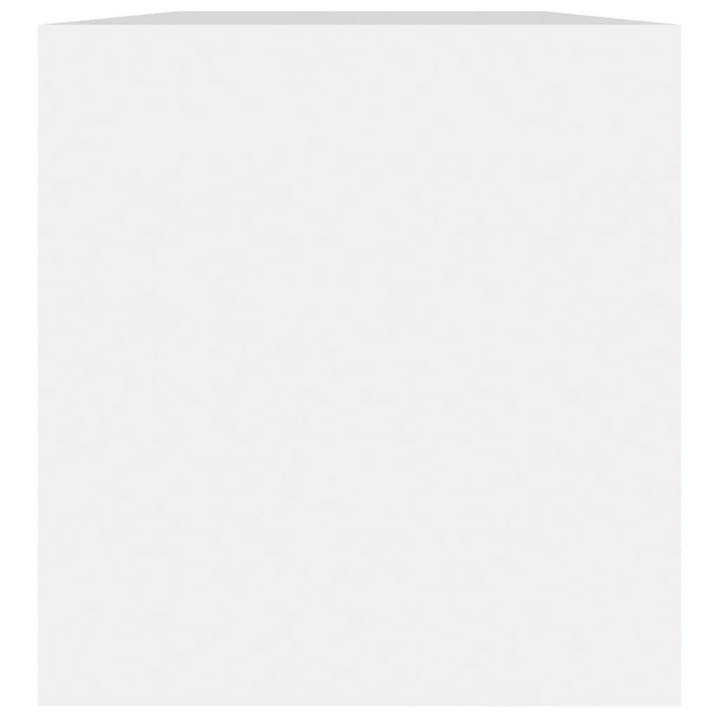 Kutija za pohranu vinilnih ploča bijela 71 x 34 x 36 cm drvena