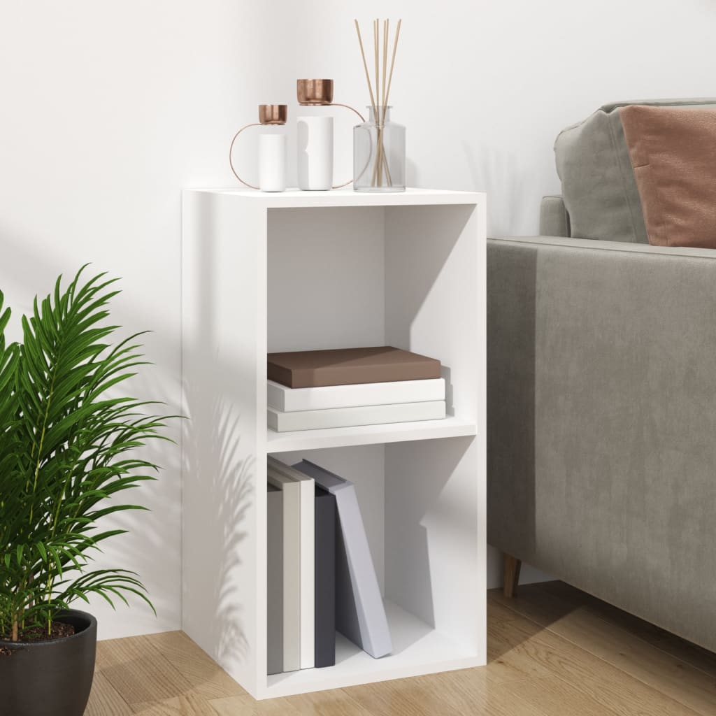 Kutija za pohranu vinilnih ploča bijela 71 x 34 x 36 cm drvena