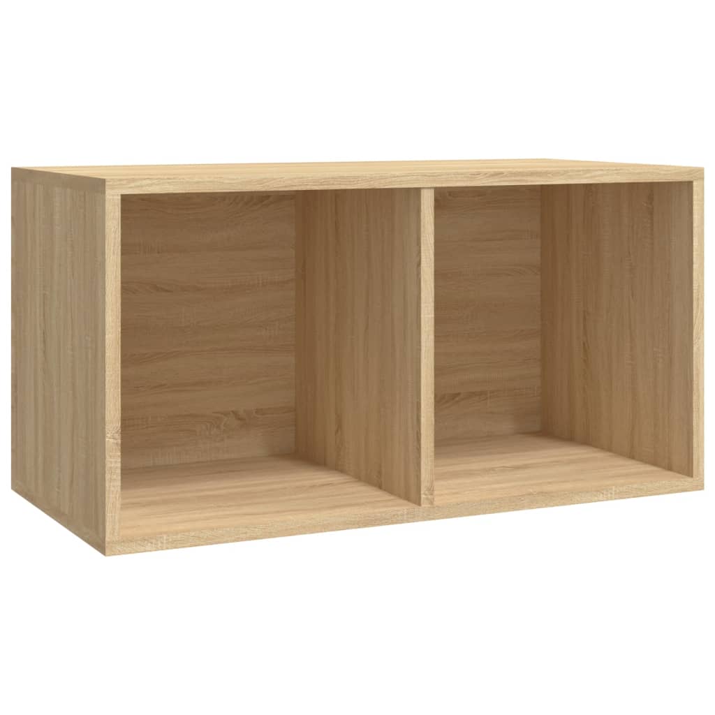 Kutija za pohranu vinilnih ploča boja hrasta 71x34x36 cm drvena