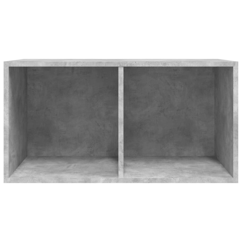 Kutija za pohranu vinilnih ploča boja betona 71x34x36 cm drvena