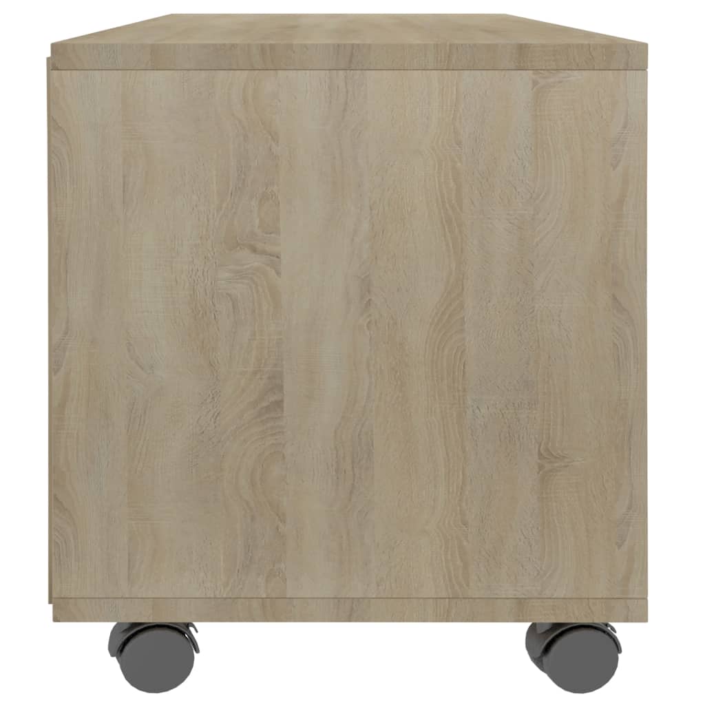 TV ormarić s kotačima boja hrasta 90x35x35 cm konstruirano drvo