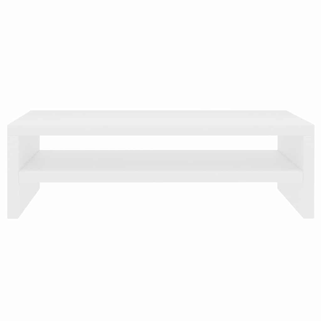 Stalak za monitor bijeli 42 x 24 x 13 cm konstruirano drvo