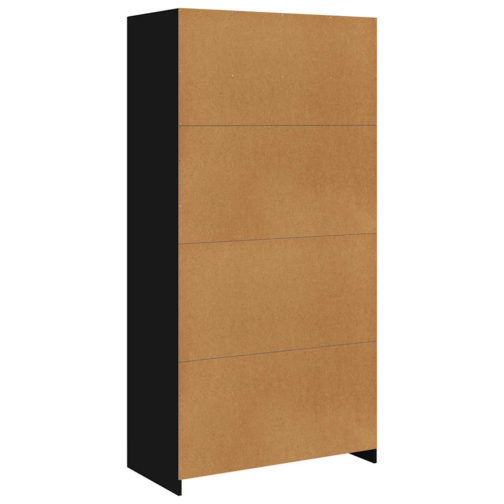Ormar crni 100 x 50 x 200 cm od konstruiranog drva
