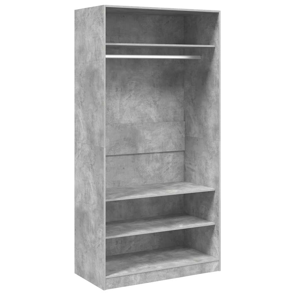 Ormar siva boja betona 100 x 50 x 200 cm od iverice
