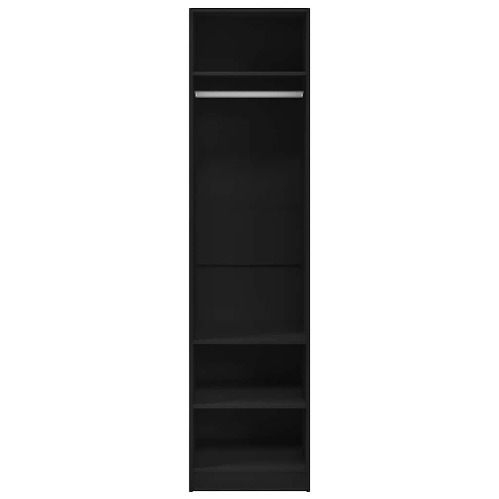 Ormar crni 50 x 50 x 200 cm od konstruiranog drva