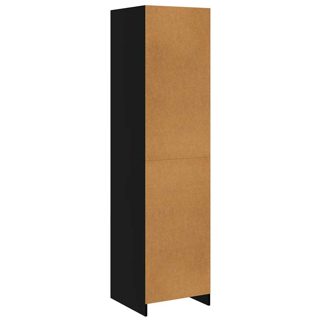 Ormar crni 50 x 50 x 200 cm od konstruiranog drva
