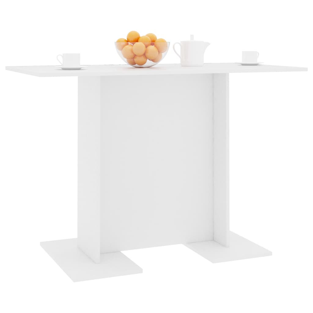 Blagovaonski stol bijeli 110 x 60 x 75 cm konstruirano drvo