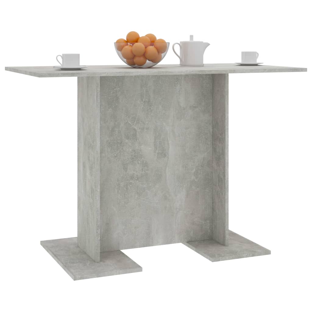 Blagovaonski stol siva boja betona 110 x 60 x 75 cm drvena