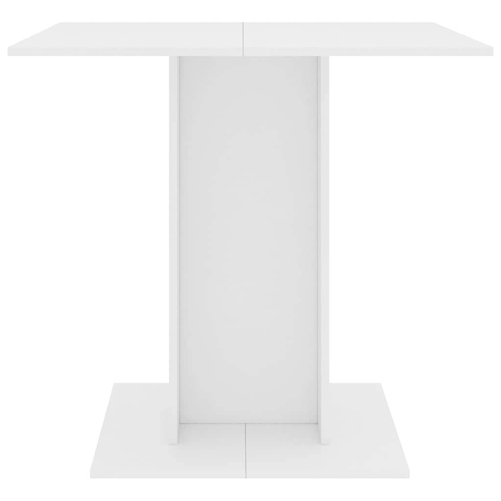 Blagovaonski stol bijeli 80 x 80 x 75 cm od konstruiranog drva
