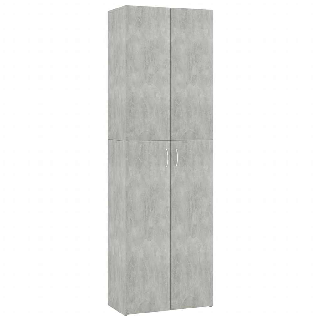 Uredski ormarić boja betona 60 x 32 x 190 cm konstruirano drvo