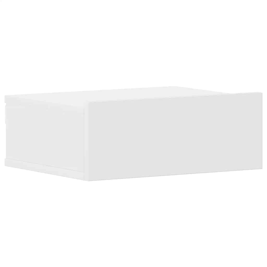 Viseći noćni ormarić bijeli 40x30x15 cm od konstruiranog drva