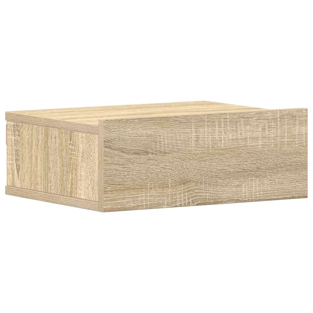 Viseći noćni ormarić boja hrasta 40x30x15 cm konstruirano drvo