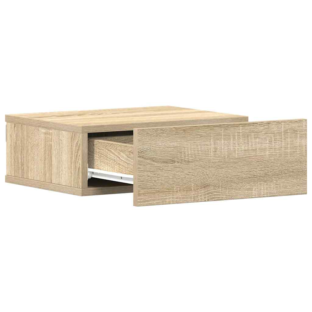 Viseći noćni ormarić boja hrasta 40x30x15 cm konstruirano drvo