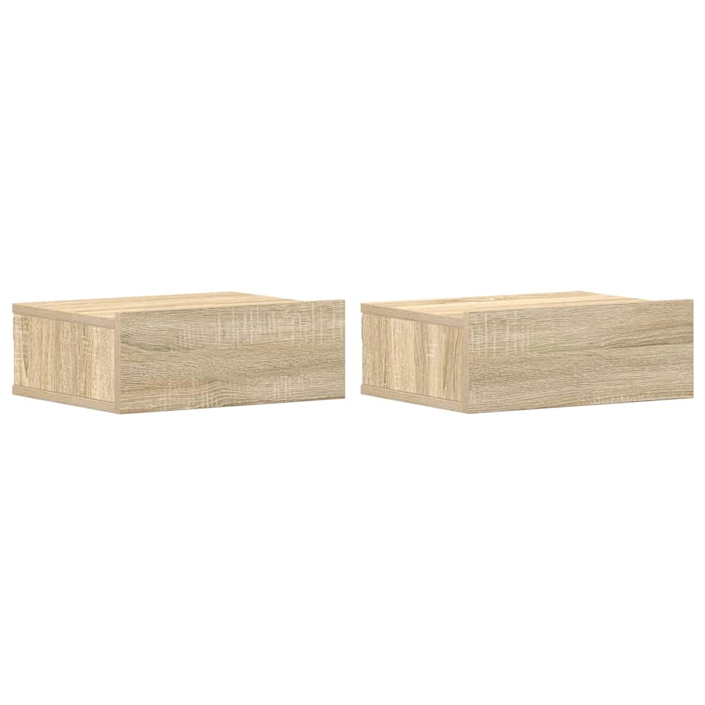Viseći noćni ormarići 2 kom 40x30x15 cm konstruirano drvo