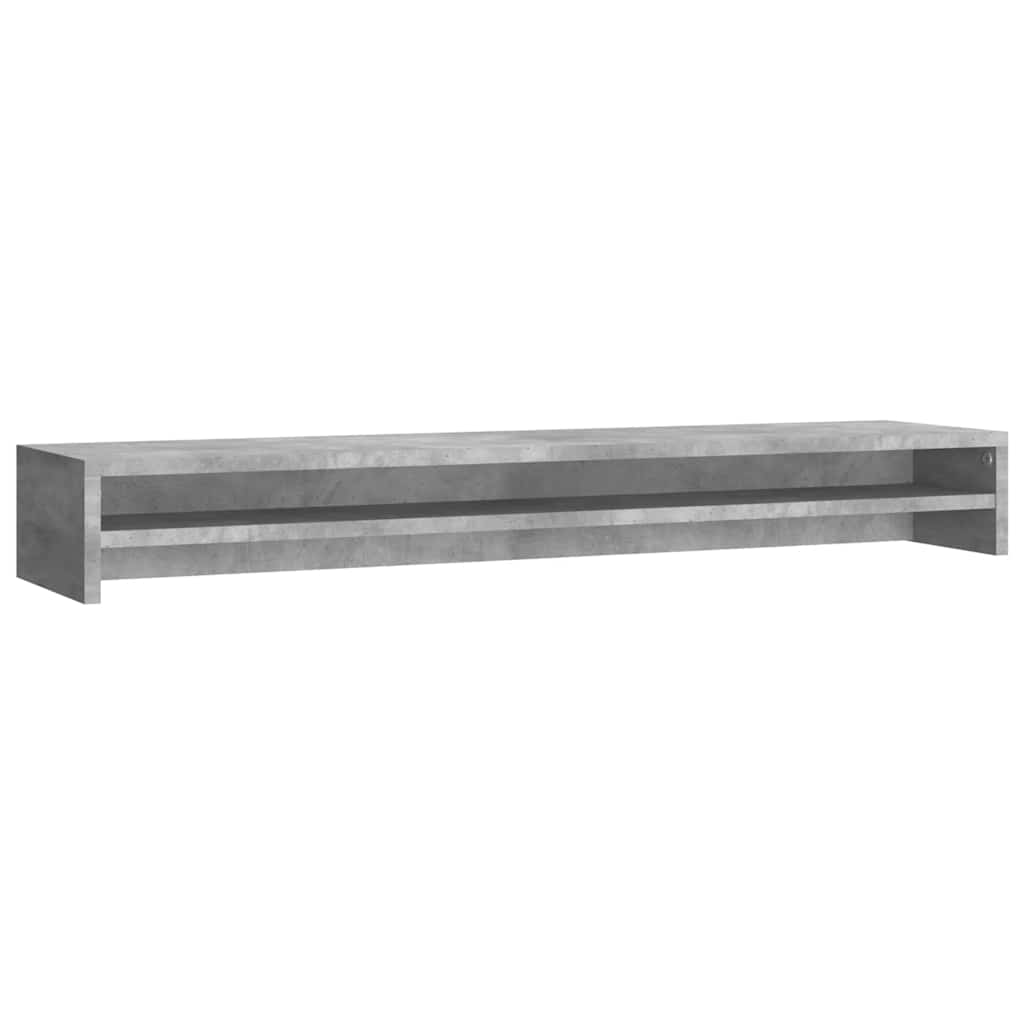 Stalak za monitor boja betona 100x24x13 cm konstruirano drvo
