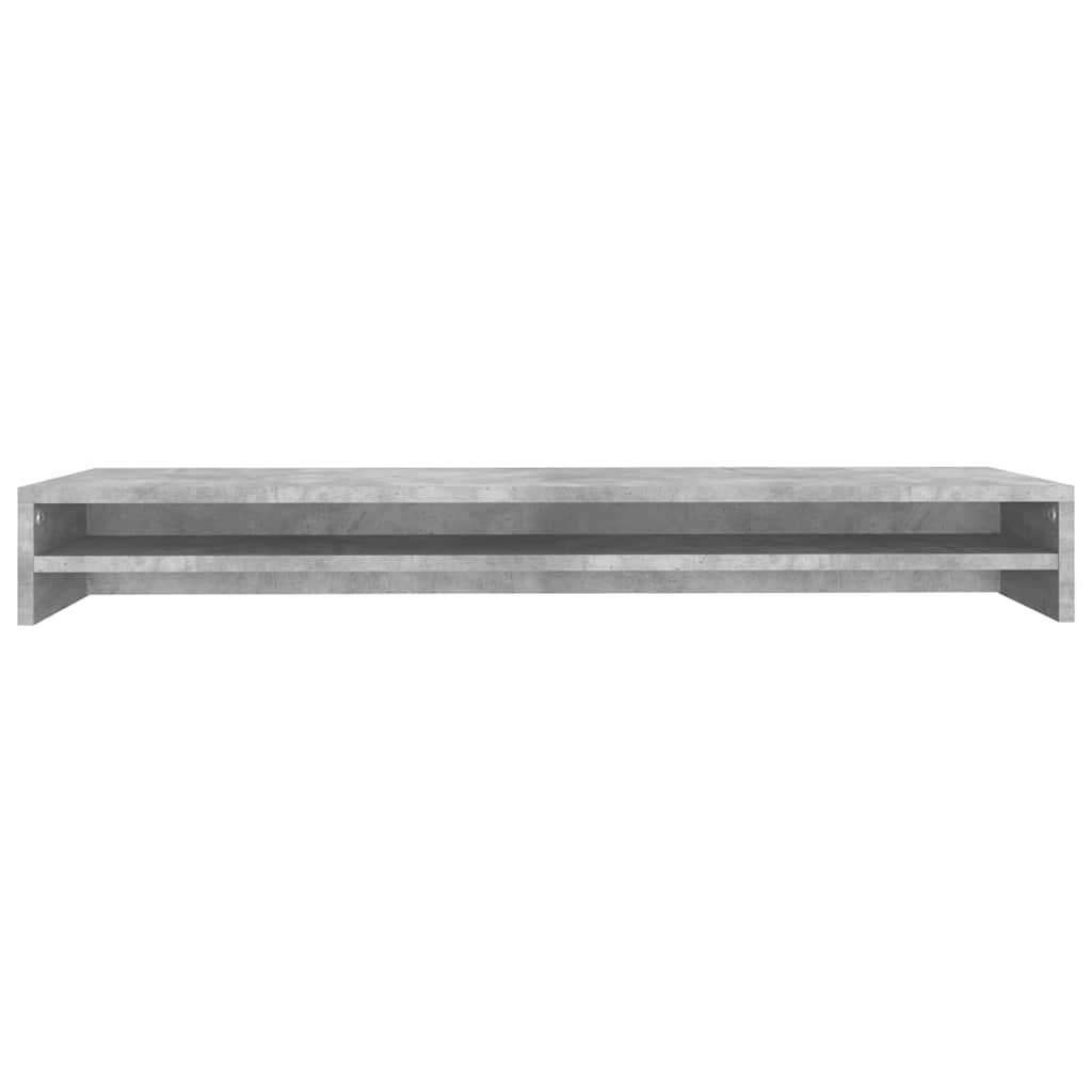 Stalak za monitor boja betona 100x24x13 cm konstruirano drvo