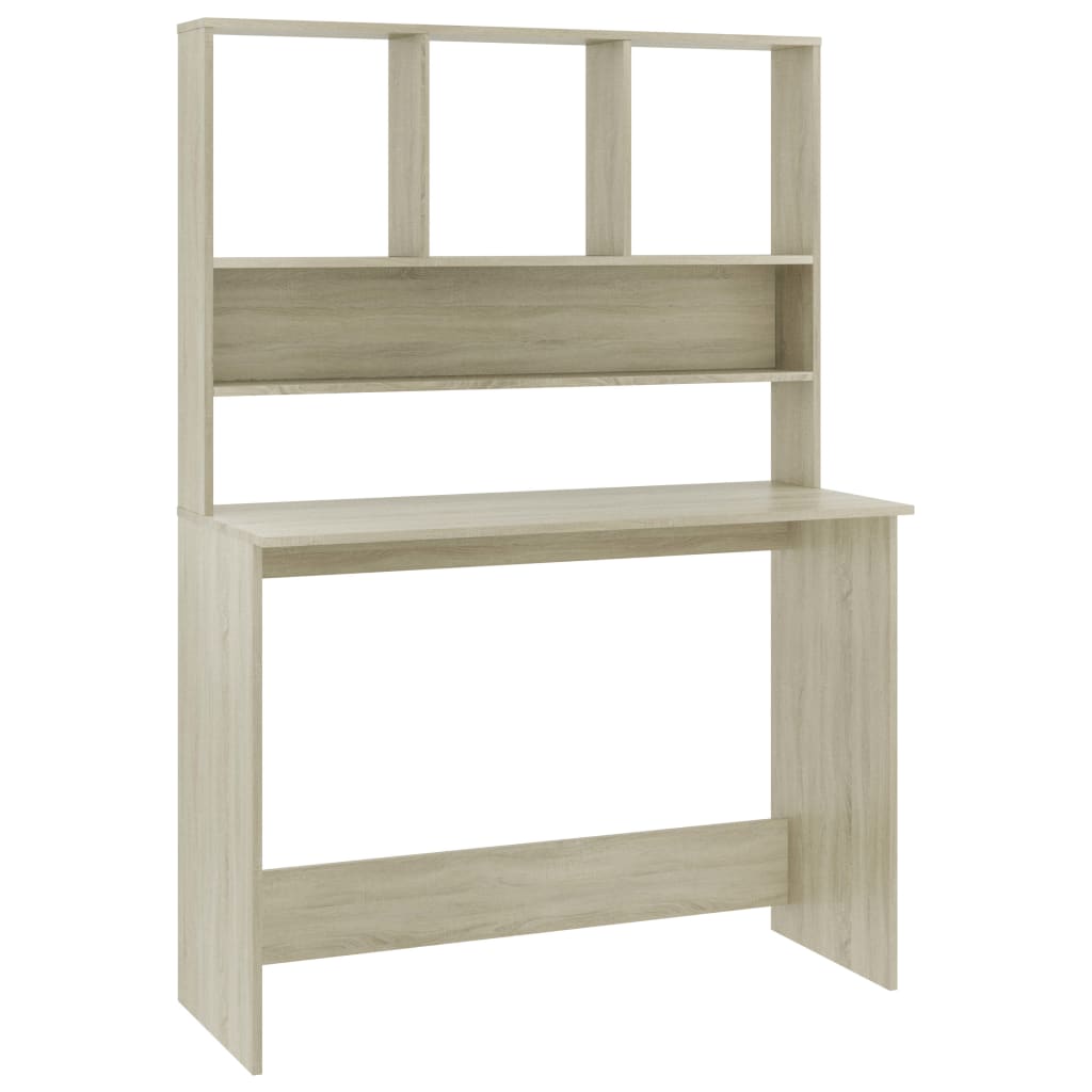 Radni stol s policama boja hrasta sonome 110x45x157 cm iverica