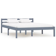Okvir za krevet od masivne borovine sivi 120 x 200 cm