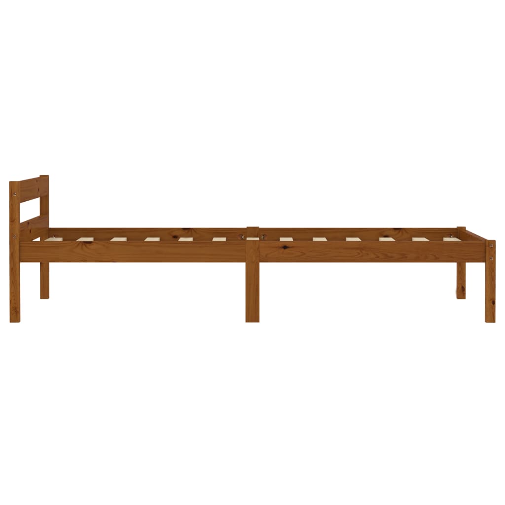 Okvir za krevet od masivne borovine boja meda 90 x 200 cm