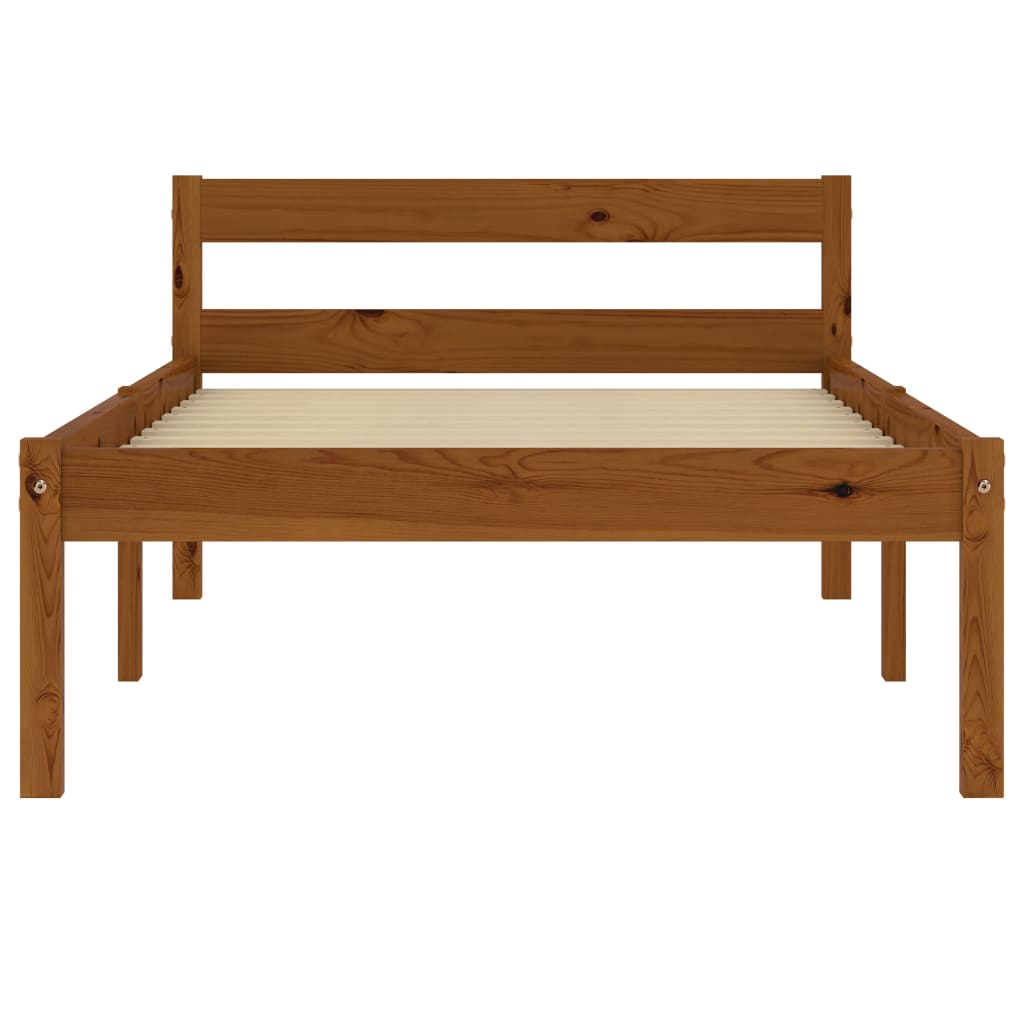 Okvir za krevet od masivne borovine boja meda 100 x 200 cm