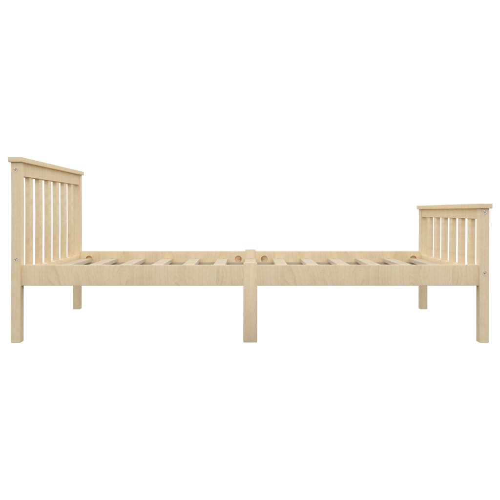 Okvir kreveta prirodna boja od masivne borovine 100 x 200 cm