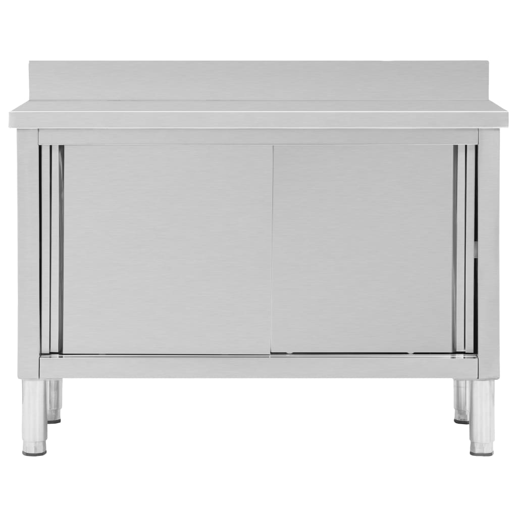 Radni stol s kliznim vratima 120 x 50 x (95 - 97) cm od čelika