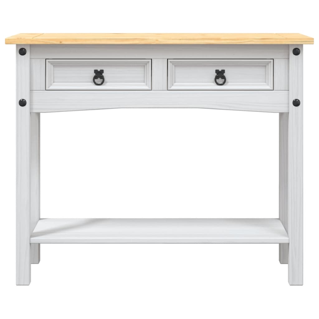 Konzolni stol borovina meksički stil Corona bijeli 90x34,5x73cm