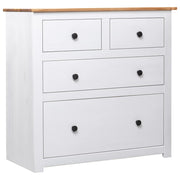 Komoda od borovine bijela 80 x 40 x 83 cm asortiman Panama