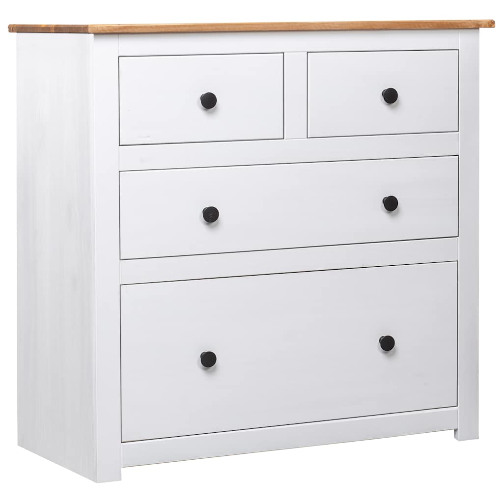 Komoda od borovine bijela 80 x 40 x 83 cm asortiman Panama