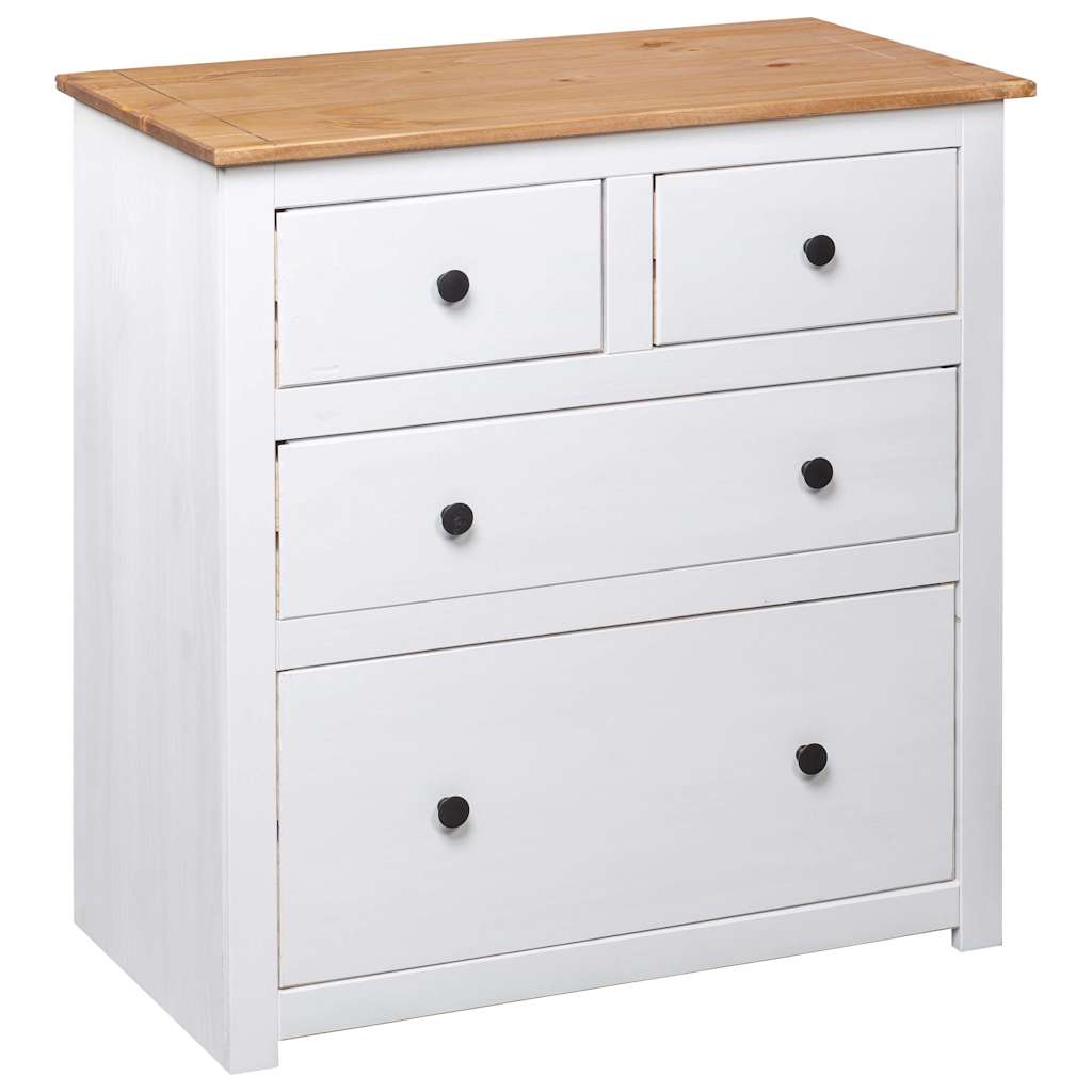 Komoda od borovine bijela 80 x 40 x 83 cm asortiman Panama