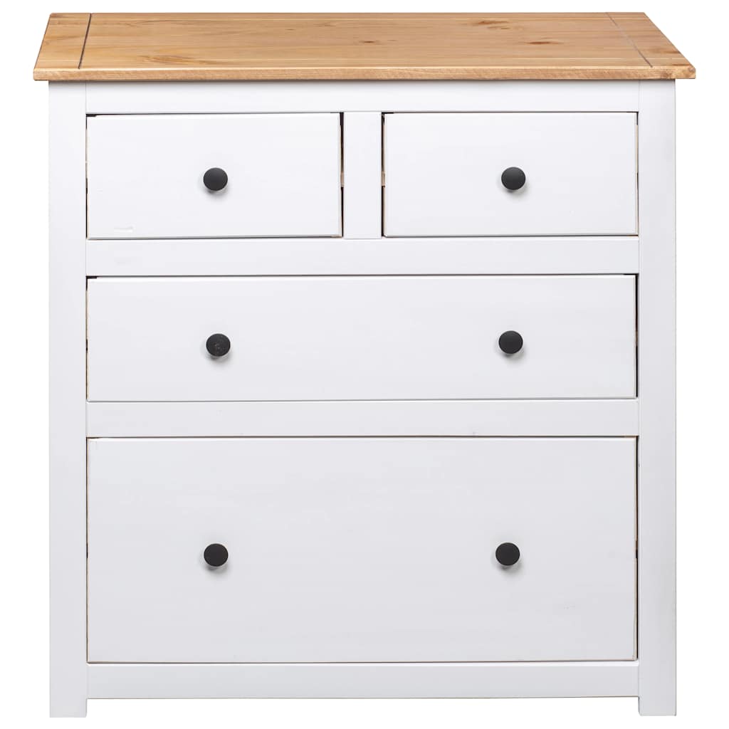 Komoda od borovine bijela 80 x 40 x 83 cm asortiman Panama