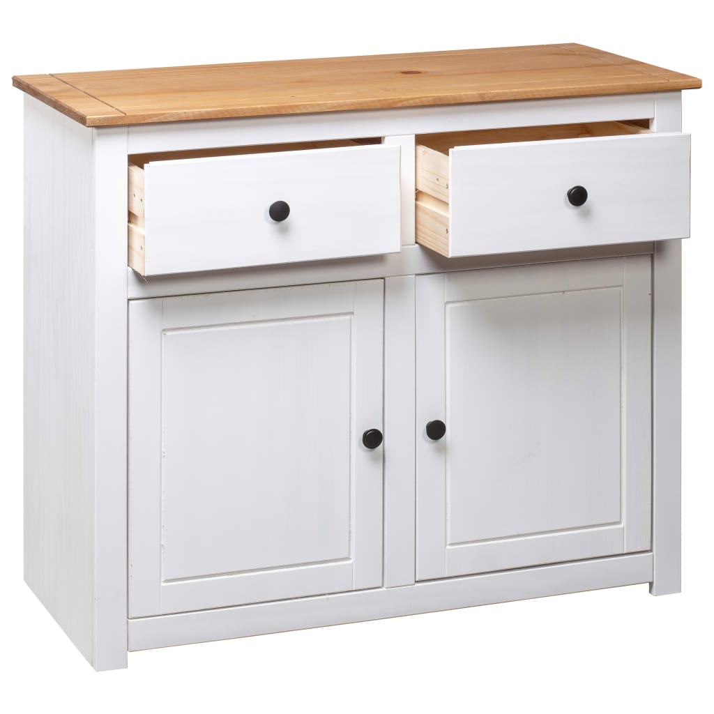 Komoda od borovine bijela 93 x 40 x 80 cm asortiman Panama