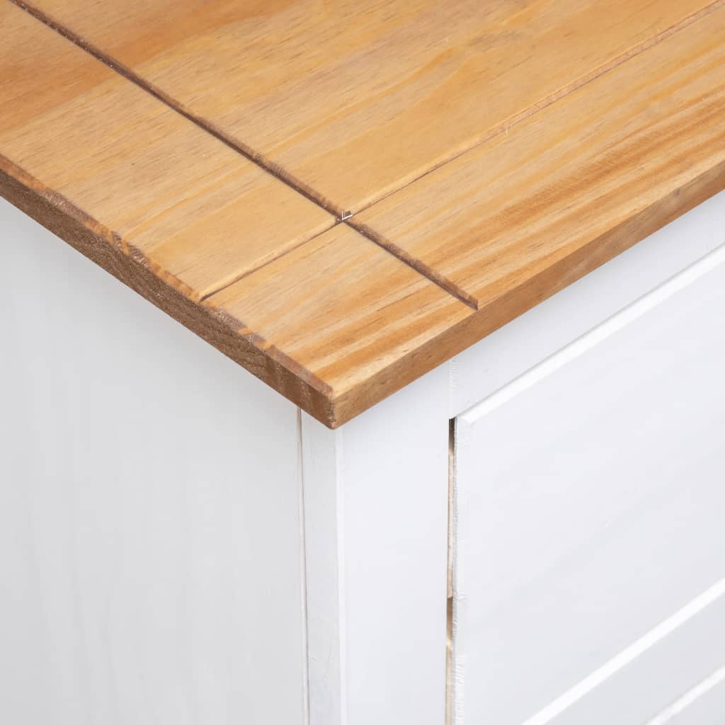 Komoda od borovine bijela 93 x 40 x 80 cm asortiman Panama