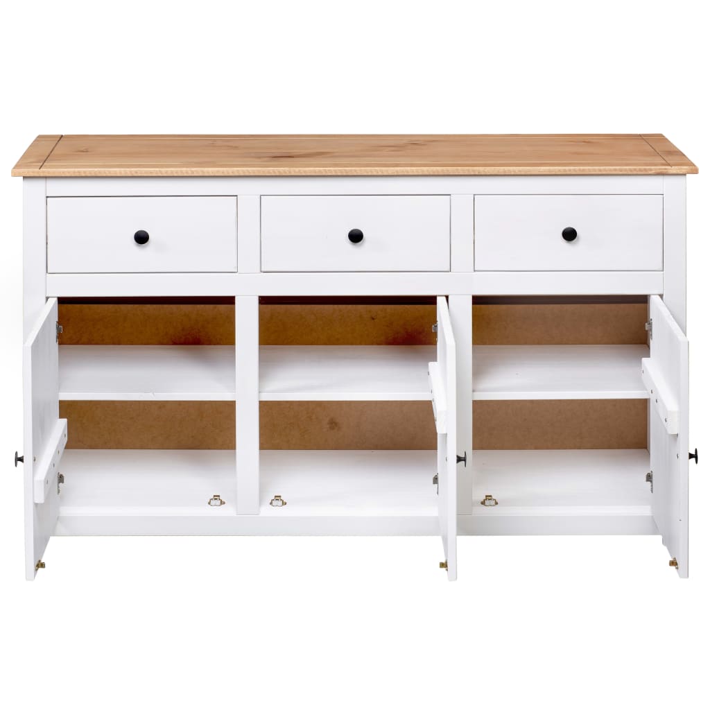 Komoda od borovine bijela 135 x 40 x 80 cm asortiman Panama